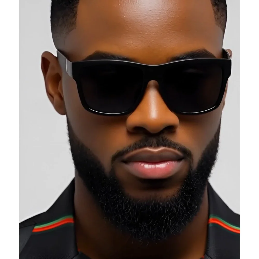 Square Sunglasses Men Sports Shades Polarized UV400 Street Wear Trendy Gafas New